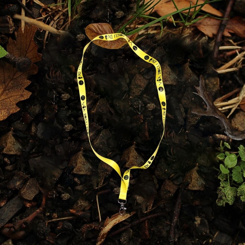 Lanyard – Laccetto da collo Via degli Dei (Giallo)